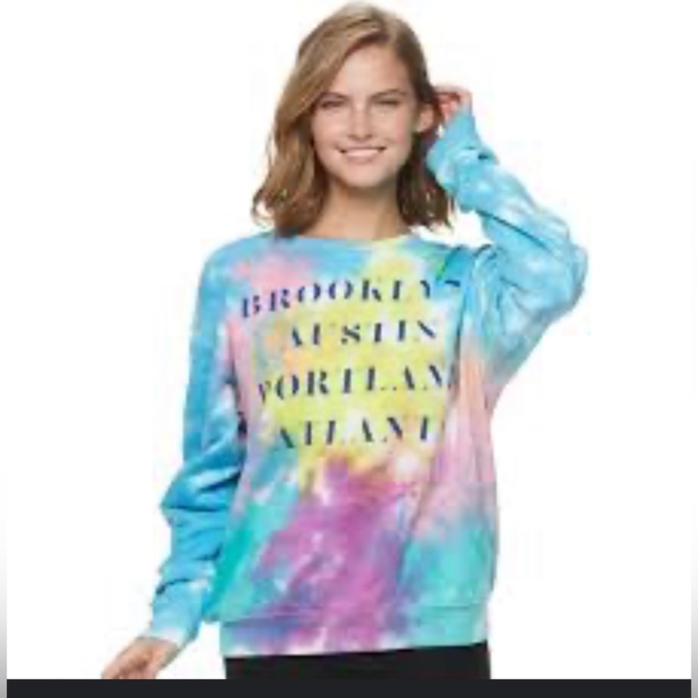 Awake US Cities Graphic Tie Dye Shirt Size Medium